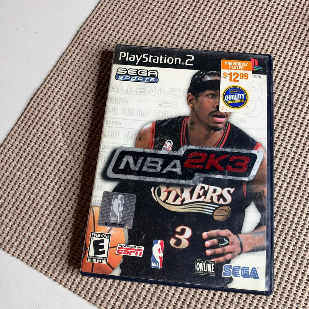 NBA 2K3 Sony PlayStation 2 PS2 Sega Sports Allen Iverson CIB Complete